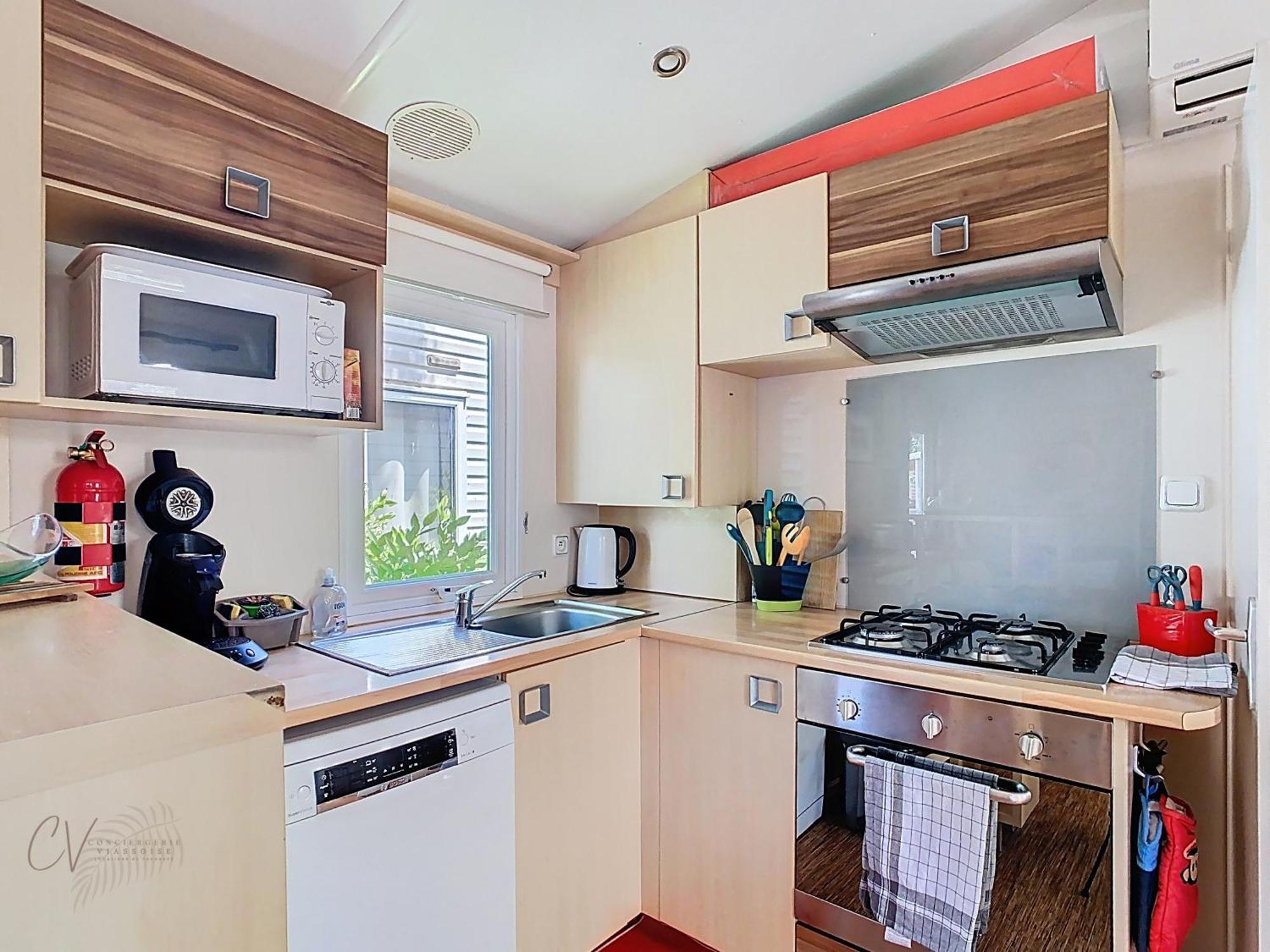 Grand Mobil Home 3Chbr 2Sdb Camping La Carabasse ヴィア エクステリア 写真